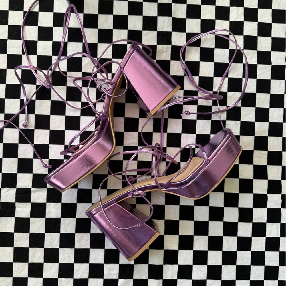 Urban Outfitters Lavender Strappy Heels